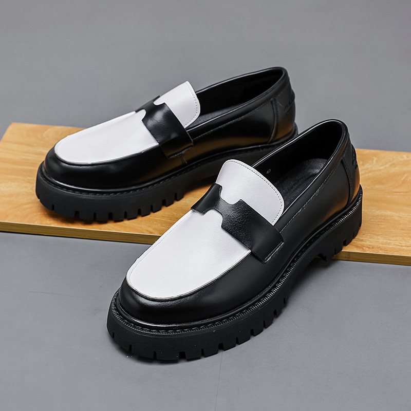 High-End Men's Leather Shoes Soft Sole Formal Business Suit Shoes 2025 New Black Heightening Casual Groom Wedding Shoes