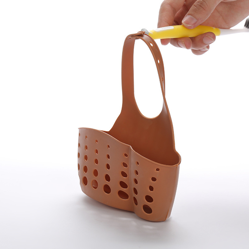 Creativo ajustable cesta de drenaje Snap fregadero de almacenamiento cesta colgante de cocina cesta de almacenamiento fregadero cesta colgante en stock al por mayor