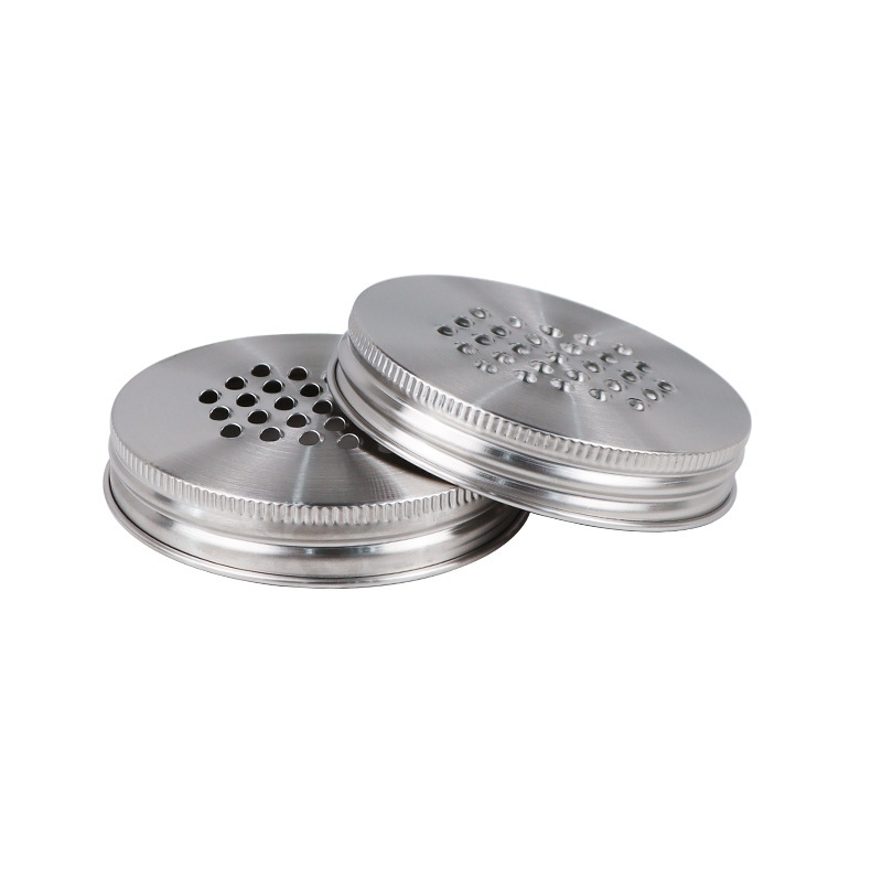 Amazon Hot Sale 86mm calibre raspador cubierta 304 cubierta de acero inoxidable boca estrecha cubierta de latas Mason artículos de cocina