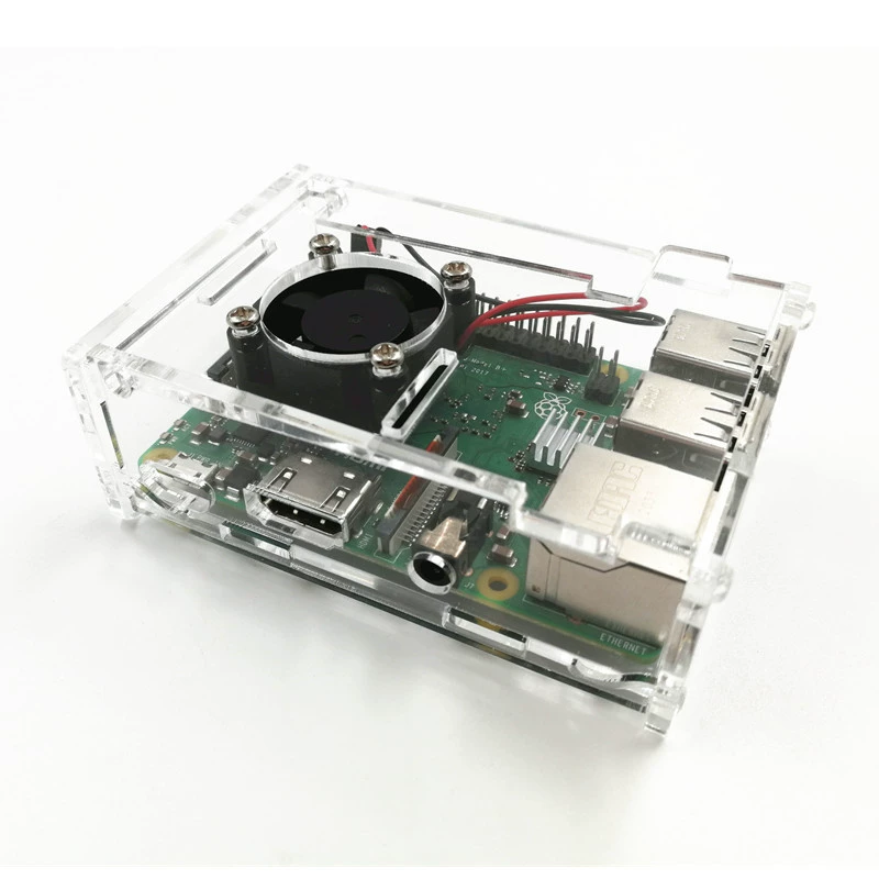 Корпус для Raspberry Pi 3B, корпус для 3-го поколения B+; корпус для платы Raspberry Pi, совместимый с вентилятором