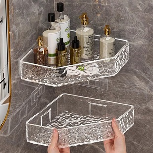 Bathroom Rack Non-perforated Household Bathroom Toilet Tripod Wall-mounted Shower Room Skin Care Storage Rack