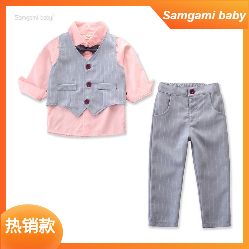 Samgami Baby Cross Border children's wear shop spring boy gentleman's small dress suit European and American fashion boy's suit