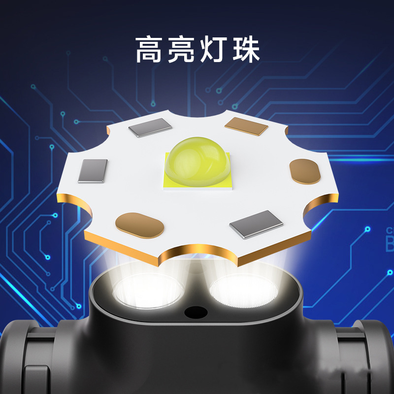 Farol multifuncional a prueba de explosiones luz fuerte larga duración de litio USB recargable LED al aire libre pequeño y ligero inducción farol