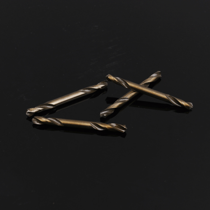 Multi-specification fully ground ceramic tile jade alloy drill bit Fangnuo household straight handle metal stainless steel double-ended twist drill