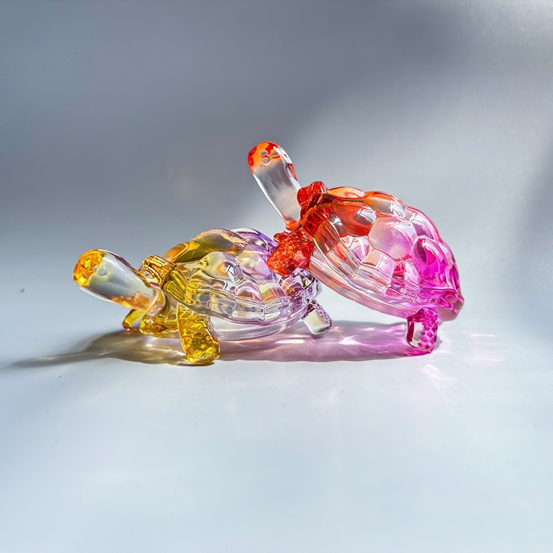 水晶小乌龟工艺品摆件琉璃礼品家居水晶工艺品 办公、文化厂家批发实拍图