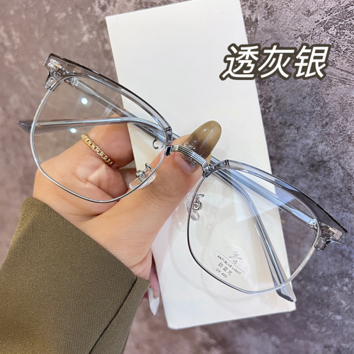 New retro myopia glasses for men, anti-blue light radiation, elegant and handsome men's frames, casual business flat glasses