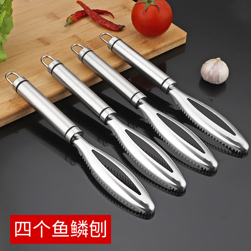 304 acero inoxidable comercial para raspar escamas de pescado cepillo casero para matar peces excavar muñales