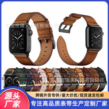 适用于苹果apple watch23456789代ultra经典款头层真皮智能手表带