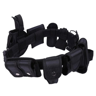 Xuan Nian security belt ten-piece set outdoor multi-functional belt waist bag security duty belt black