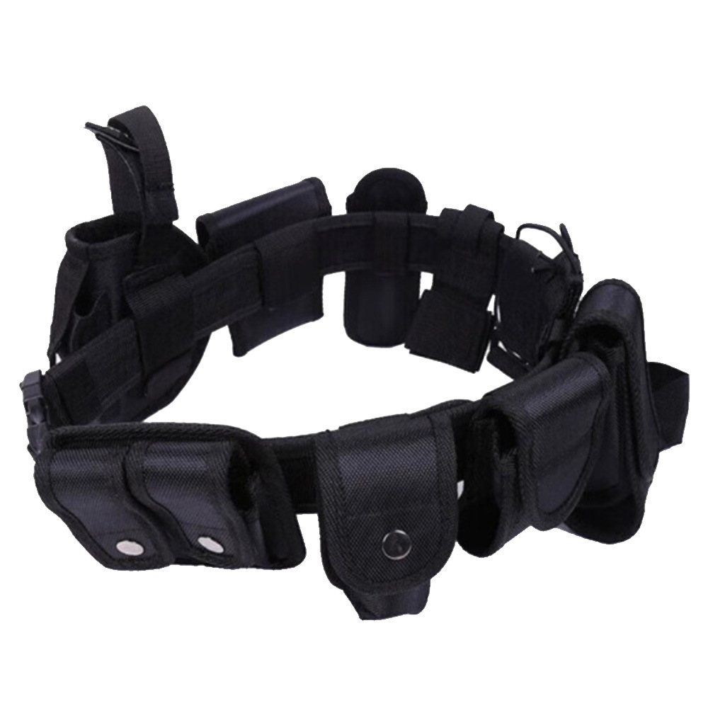 轩年保安腰带十件套户外多功能腰带腰包保安执勤术腰带黑色