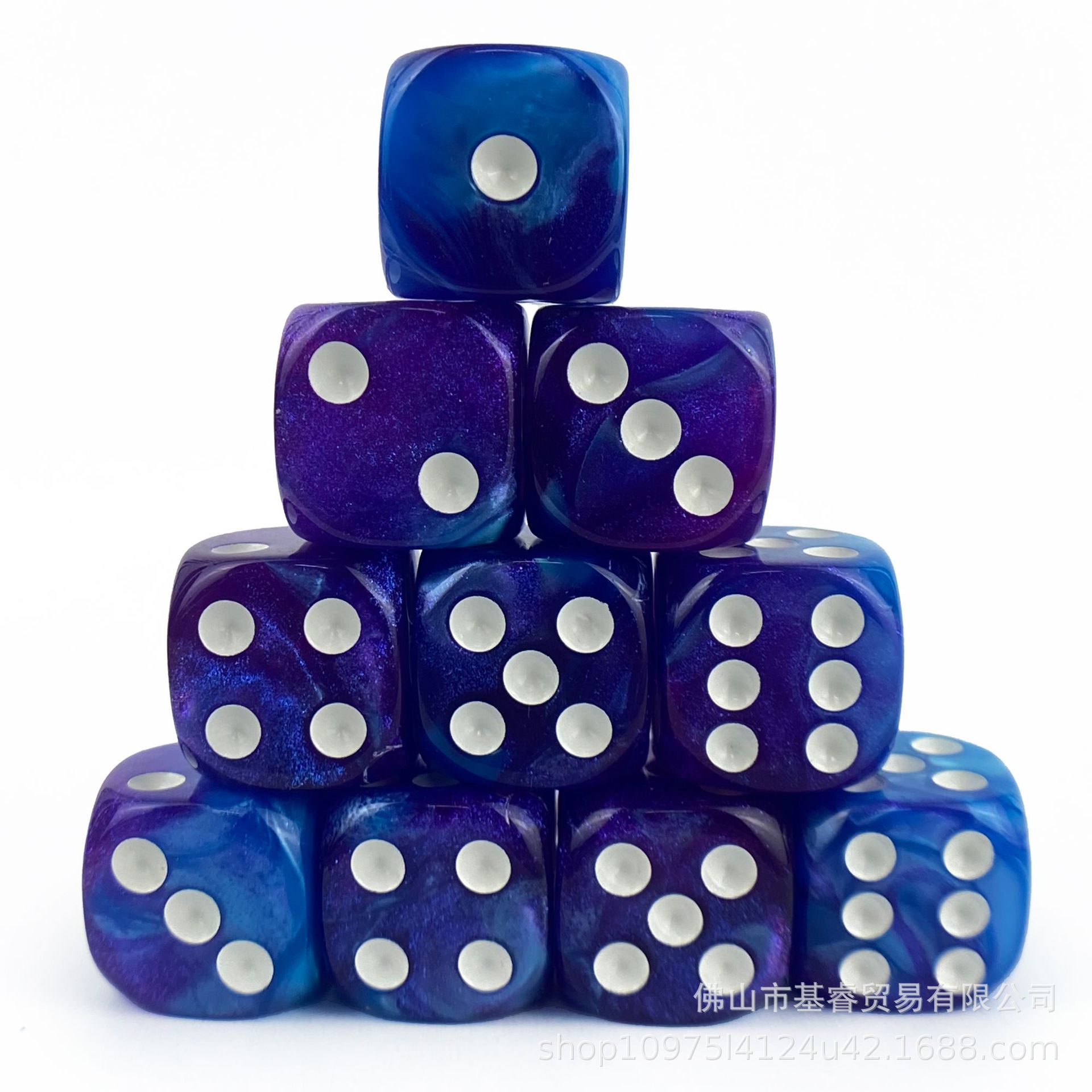 Barra de dados acrílicos de dos colores de camaleón colorido transfronterizo de alta gama KTV entretenimiento dados de dados 16mm esquinas redondeadas