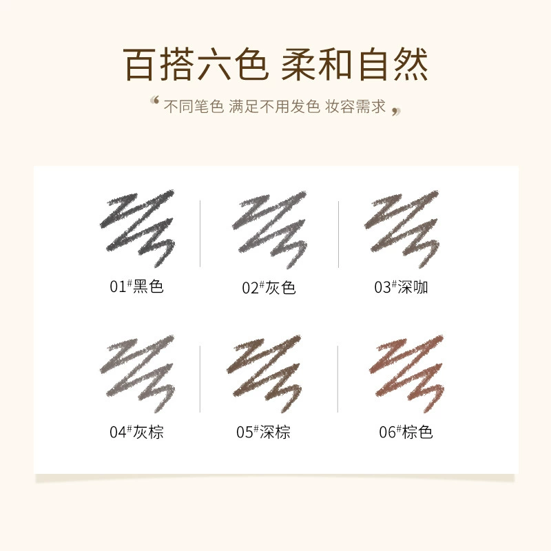 Double-sided Waterproof Eyebrow Pencil, Long-Lasting Natural Finish, Slim Tip