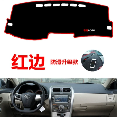 Old Toyota Corolla Suitable for Car Center Console Instrument Panel Light-Proof Mat Sun Protection Mat Anti-Slip Mat Sunshade Mat (Günəş əleyhinə siperlik) - 07-13-corolla-anti-slip-red-edge