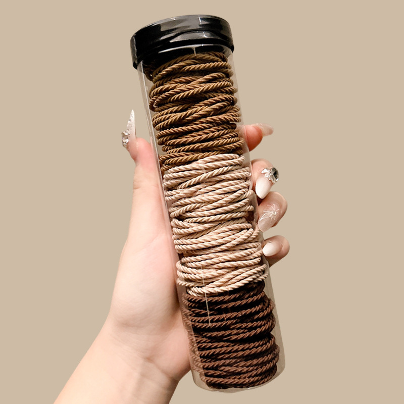 Coletero elástico sencillo de nuevo estilo 2026, banda para el pelo pequeña sin costuras para mujer, suave para el cabello, sujetador de cola de caballo.