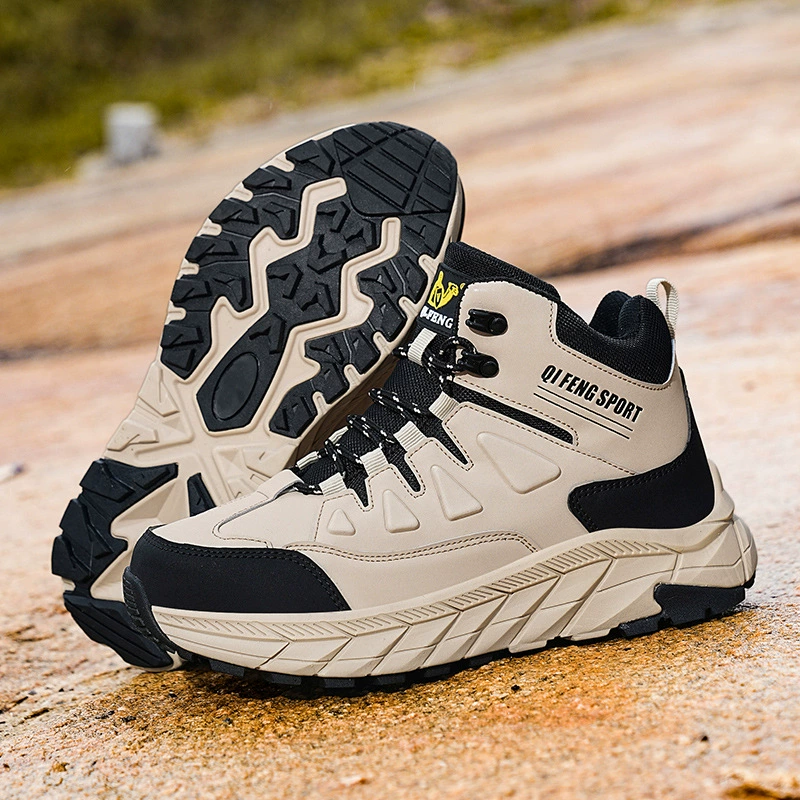 Трансграничные сапоги большого размера мужского пола на открытом воздухе высокая горная обувь зимой плюс бархат теплые толстые подошвы снежные сапоги модные сапоги оптом