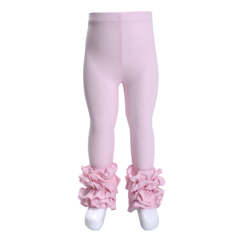 Elegant Cute Solid Color Flower Cotton Pants & Leggings display picture 6