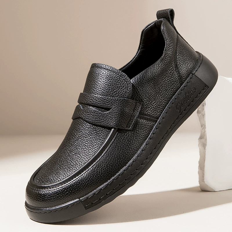 2025 новая мужская обувь весна кожаная мягкая подошва