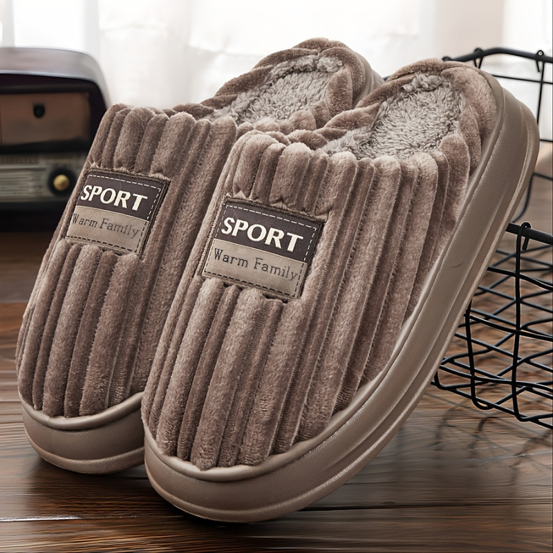 2026 Autumn and Winter Cross-Border Export New Men's Slippers Men's Slippers Warm Memory Foam Soft Bottom