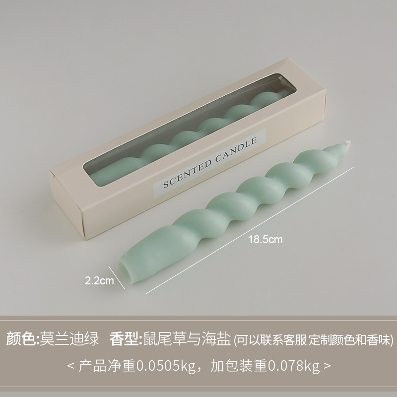 Velas de perfume espirales de barra larga vela de banana regalo de nicho atmósfera de estilo creativo de barra de cera