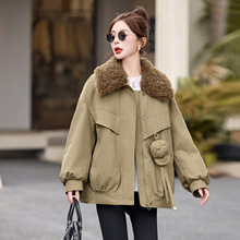 派克服羽绒服2025冬装新款大毛领可脱卸时尚保暖大衣外套CY8176