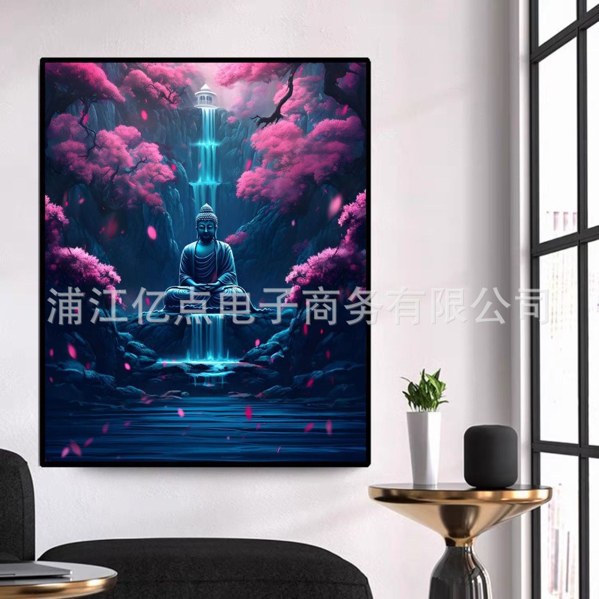 Nueva pintura de diamante 5D transfronteriza con marco DIY hecho a mano pegajoso diamante pintura sala de estar pintura decorativa punto diamante pintura fábrica al por mayor