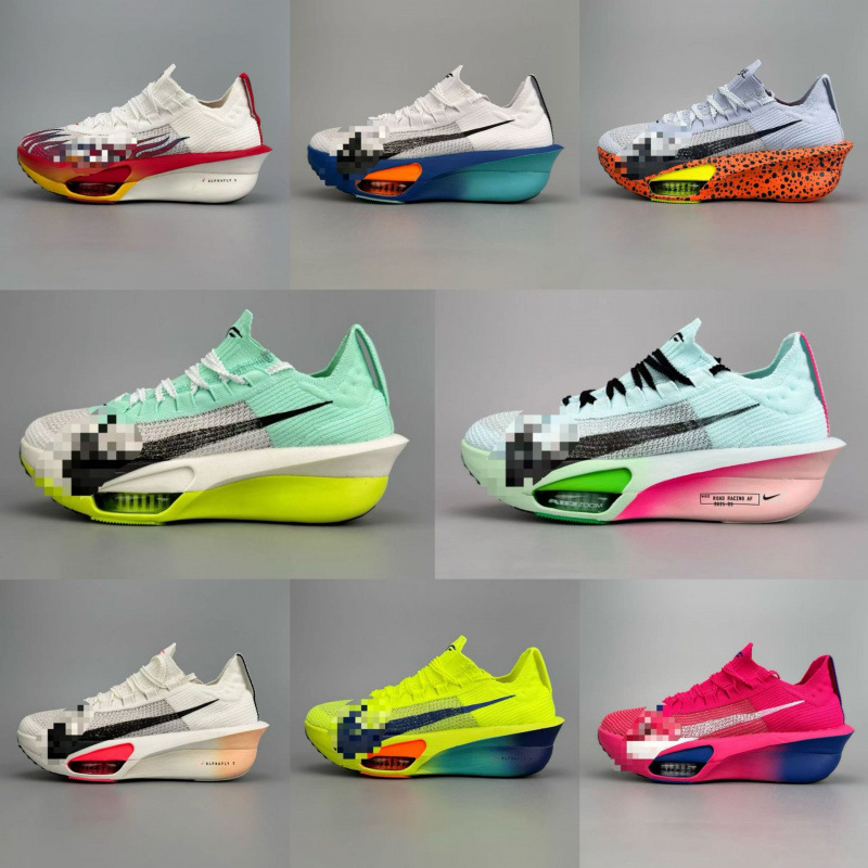 Pure Original Zoom Marathon Running Shoes, Comfortable, Lightweight and Shock-Absorbing Fly3 Real Carbon-Breaking 3Rd Generation Men's and Women's Sports Racing Shoes