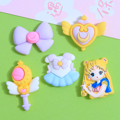 少女魔法棒 童趣創意diy奶油膠手機殼文具冰箱貼髮夾樹脂配件