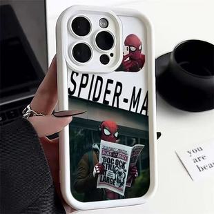 Newspaper Spider-Man Suitable for Apple 16Promax Mobile Phone Case 15Pro All-Inclusive 14 Anti-Fall 13 European and American 12 Stylish 8