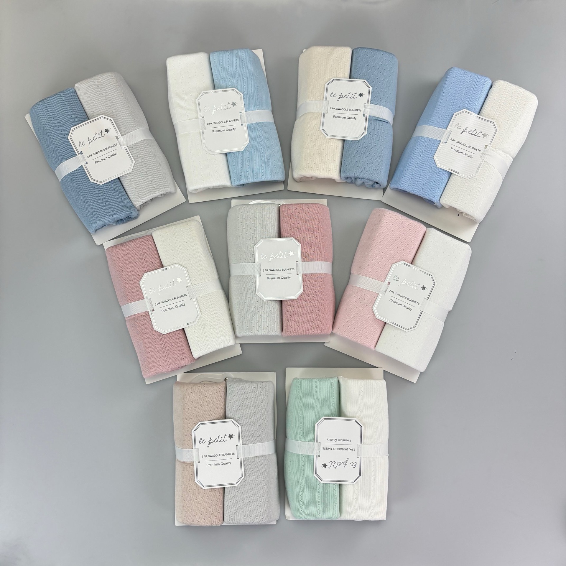 Transfronterizos para nuevos bebés toallas de baño de algodón toallas de bebés combinación de mantas cómodas 2 paquetes de algodón al por mayor