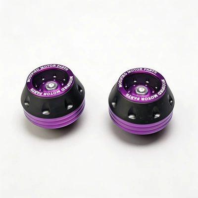 【Cross-border Exclusive Supply】Universal Front Fork Cup for Motorcycles and Electric Vehicles, Front Wheel Anti-Fall Cup, Aluminum Alloy Shock Absorber Anti-Collision Cup (Motosiklet ləvazimatları və aksesuarları) - purple