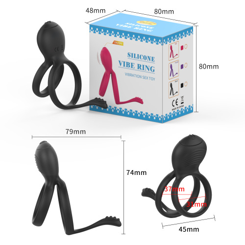 Haoqi Novel Silicone Vibrating Ring Male Sexual Vibrator Massager Wholesale Manufacturer