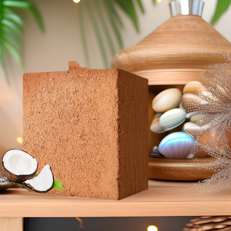 Новый большой кусок кокосовой плитки Осоление и стерилизация питательной почвы