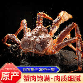 俄罗斯生冻帝王蟹批发 餐饮鲜活冷冻生冻海鲜熟冻超大皇帝王蟹