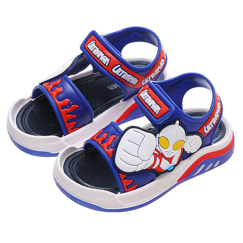  new Ultraman boys' sandals non-slip soft bottom student beach open toe breathable outer wear children's sandals