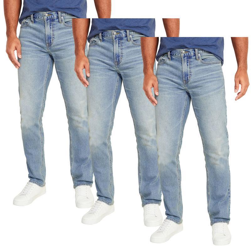 跨境Men's 3 Pack Flex Stretch Slim Straight Jeans with 5|undefined