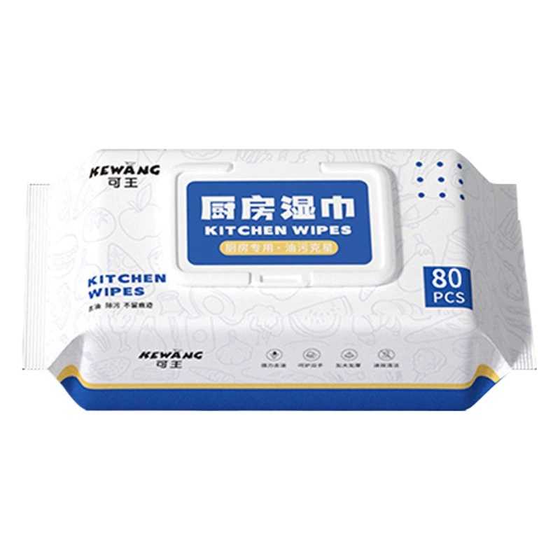Большая упаковка кухонных салфеток для домашнего использования, 80 листов, одноразовые салфетки для удаления масляных пятен, утолщенные влажные салфетки для уборки.