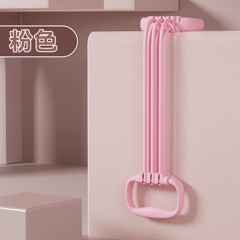 女性用6段階調節可能なテンショナー、フィットネス用オープンバックテンションバンド、家庭用オープンショルダーバックテンションロープストレッチバンド|undefined