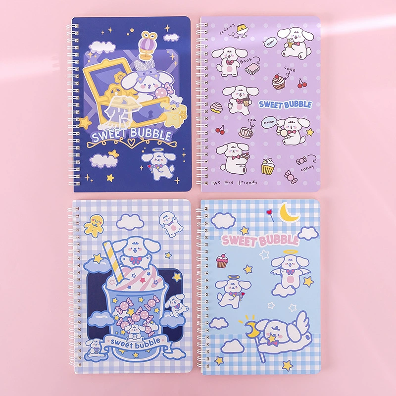 A5 coil sketchbook, thick tear‑off pages for elementary students, assorted cute covers (coil binding)