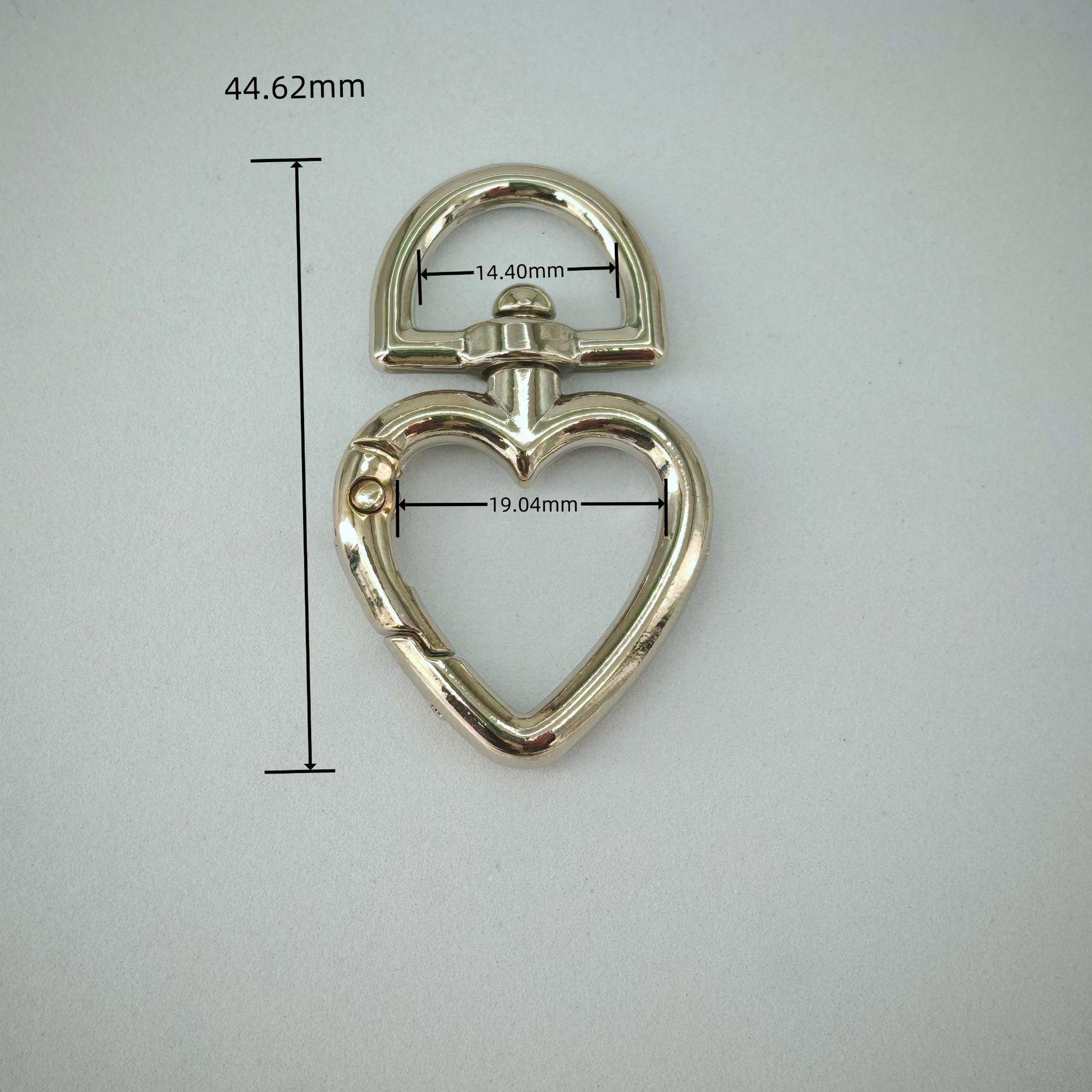 Hebilla en forma de corazón con giro en D de aleación de zinc para equipaje y llaveros, accesorios de hardware para mayoristas image 8