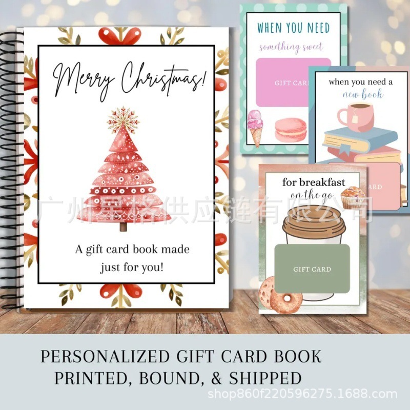 跨境亚马逊Christmas Gift Card Book 创意热销爆款圣诞礼品卡书|undefined