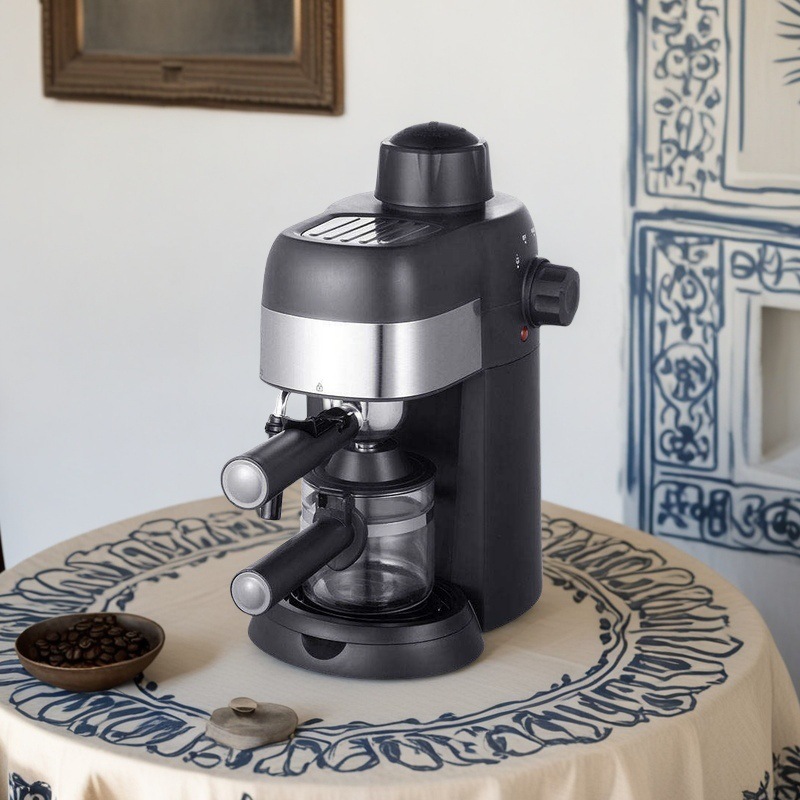 240ml 4 taza 800Watts 3.5bar Euro transfronterizo cafetera casera de vapor de alta presión