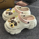2024 New EVA Hole Shoes Women's Summer Outer Wear Thick Sole Shoes Anti-slip Beach Baotou Heightened Sandals