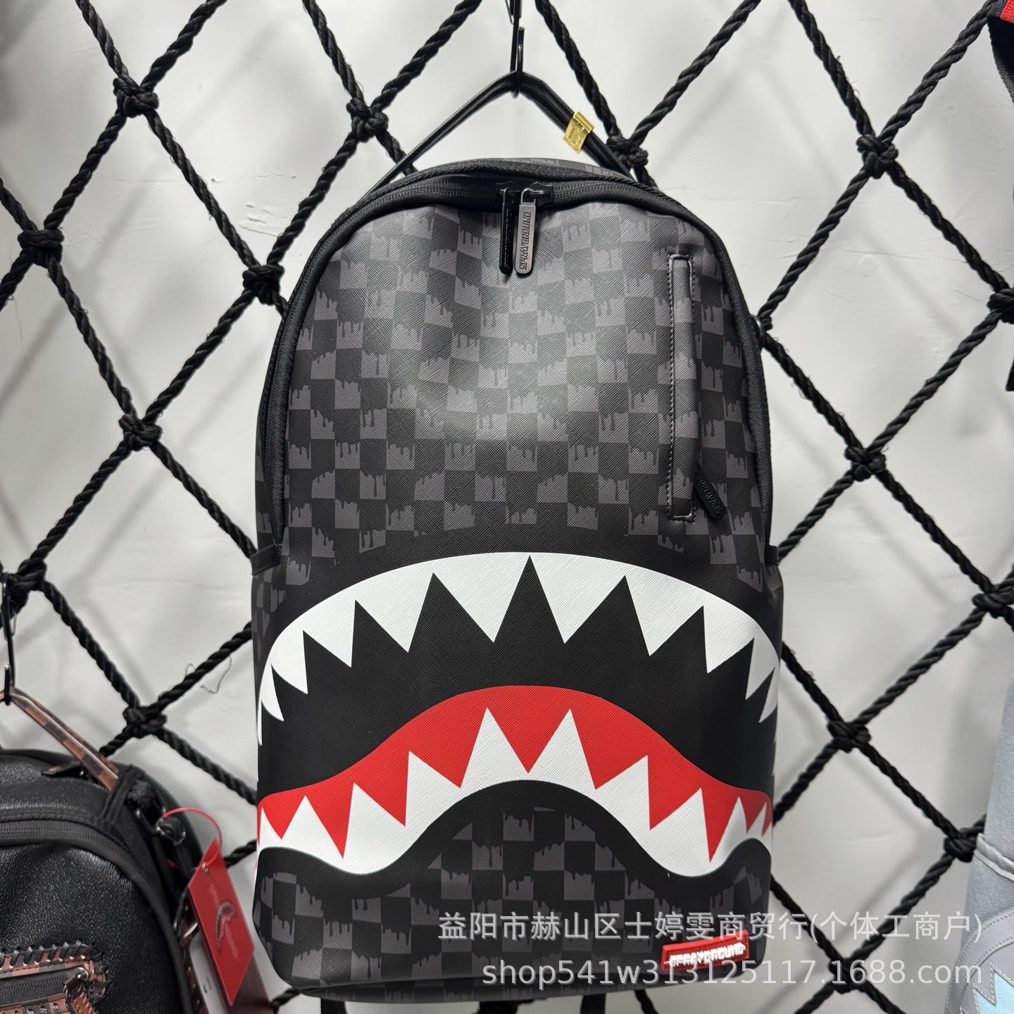 Sprayground Henny Black Checkered DLX Backpack