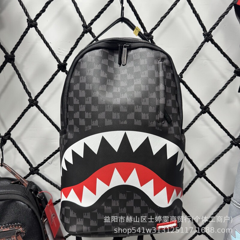 Sg Shark Mouth Backpack Spray Paint Backpack Large Capacity Student School Bag Graffiti Street Bag Laptop Bag Sg Shark Mouth Backpack Spray Paint Backpack Large Capacity Student School Bag Graffiti Street Bag Laptop Bag
