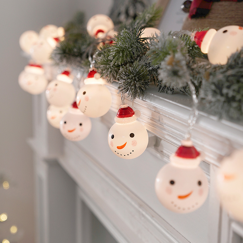 Cadena de luces de muñeco de nieve