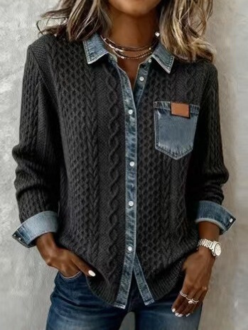 Knitted demi-season shirt