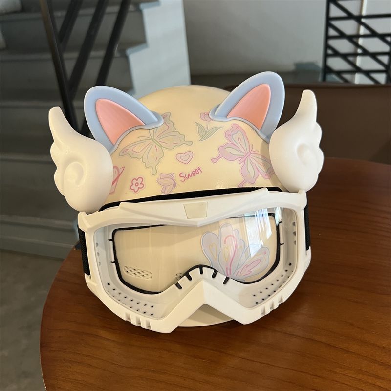 3C Certified Adult Electric Vehicle Helmet Kitty Cat Helmet