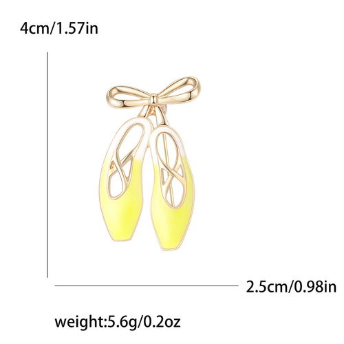 New Japanese and Korean style simple temperament ballet shoes brooch female personality alloy dripping pin suit accessories collar pin