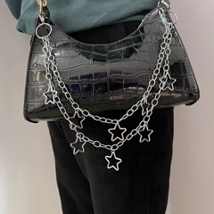 欧米のクロスボーダーのアクセサリーのパンク金属の三日月の幾何学のチェーンはチェーンを包みます。