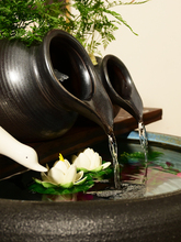 ✅庭院生态缸造景套餐古法养鱼循环流水陶罐鱼缸装饰品增氧DIY配